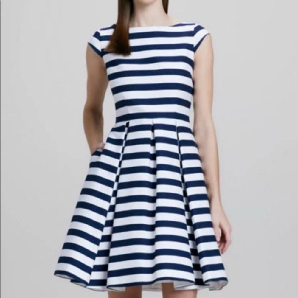 Kate Spade blue white stripe dress
